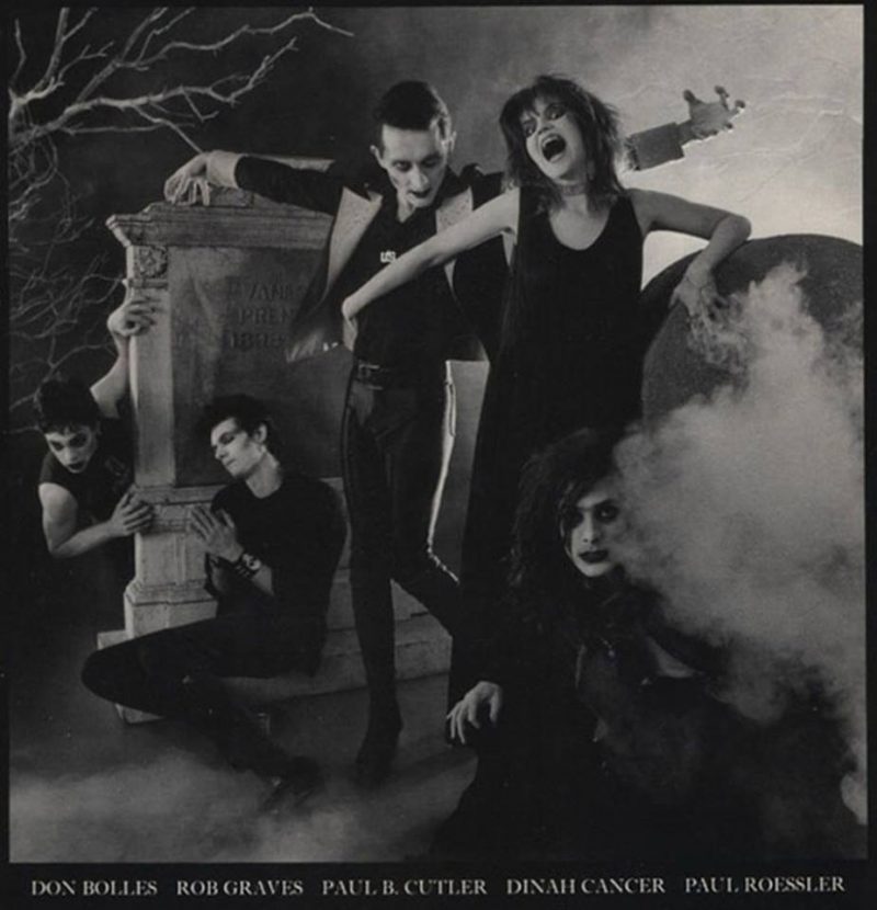 An early photo of foundational Los Angeles deathrock band 45 Grave