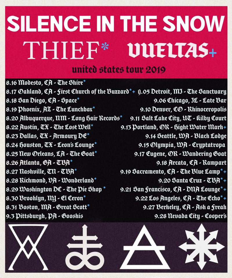 Silence in the Snow late Summer 2019 tour info