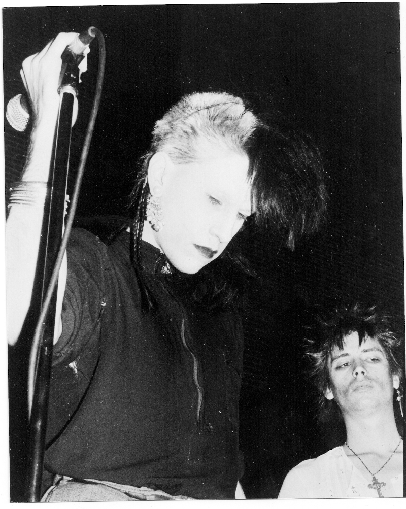 Rozz Williams and Johnnie Sage in Christian Death in 1983